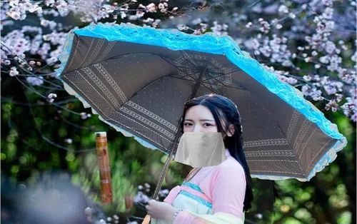 Vista 47 de WENDIN Sombrilla de encaje plegable vintage Paraguas gótico lluvia Anti-UV protección de encaje parasol cúpula Foto Props niñas sombrilla paraguas