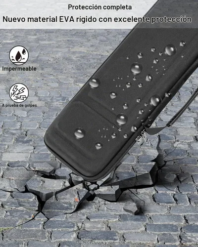 Vista 5 de RAIACE Funda rígida de almacenamiento compatible con Apple Magic Keyboard + Magic Mouse. (solo funda), color negro