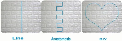 Vista 8 de Calcomanías de pared de ladrillo impermeables 3D de 27.56 x 11.81 pulgadas, paneles de pared autoadhesivos de espuma para TV, sala de estar