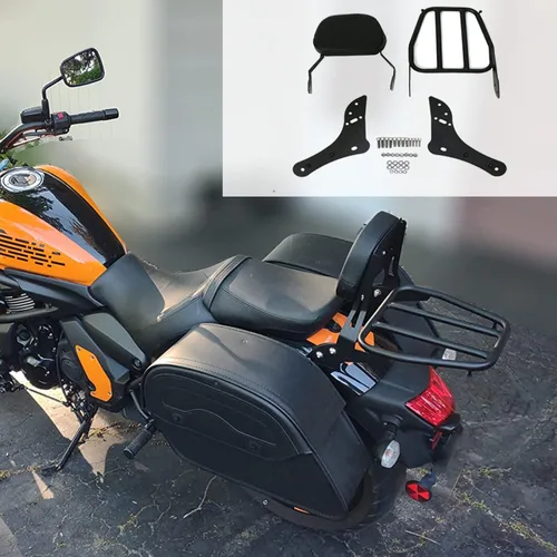 Vista 5 de Respaldo de pasajero desmontable Sissy Bar para Vulcan S650 VN650 EN650 2015-2024 (con portaequipajes)