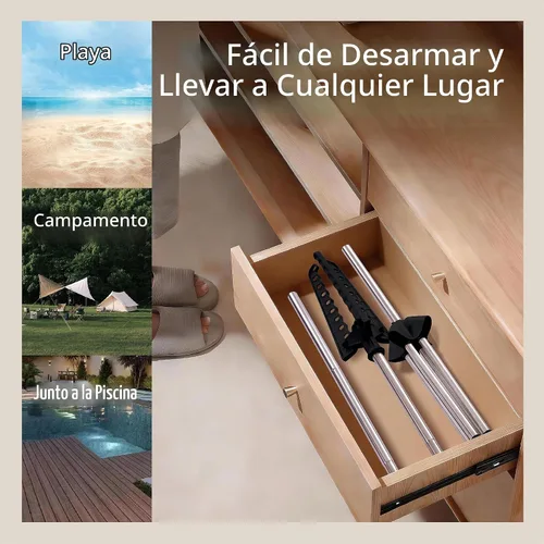 Vista 4 de Beaudaily Tendedero de secado de ropa, plegable, estante de secado de ropa interior de 59 pulgadas con 3 brazos giratorios, acero inoxidable Negro +