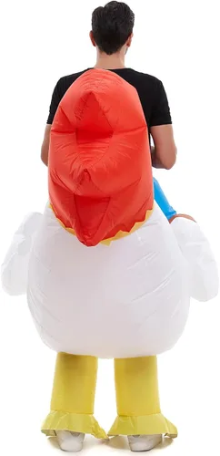 Vista 5 de HSCTEK Disfraz inflable de pollo para adultos