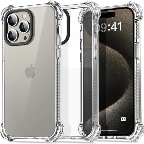 Vista 17 de AICase Funda Rebote Rosa Neón Brillante Compatible con iPhone 15, Transparente a Prueba de Impactos Resistente a Golpes Linda Femenina Adolescente