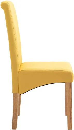 Vista 5 de Dining Chairs 4 Pcs Yellow Fabric,Living Room Dining Chairs,Counter Dining Chairs Suitable for Daily Dining Or Special Events Such As Meetings