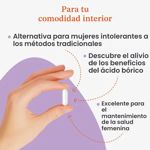 Vista 2 de NewLife Naturals - Supositorios de ácido bórico para mujeres píldoras de equilibrio de pH - 600 mg - Cuidado femenino - Descarga de picazón de olor