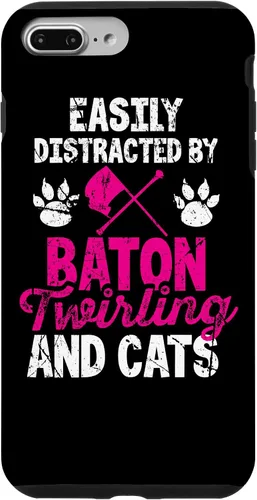 Vista 12 de Funda para iPhone 12 mini que se distrae fácilmente por Baton Twirling and Cats Majorette Twirl