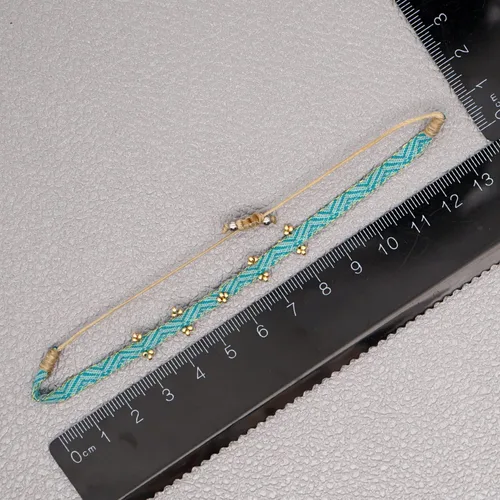 Vista 5 de Zboro - Pulseras trenzadas estilo Colombia, para mujer, de tela de tela, Colombia Wayuu, joyería vintage 25442