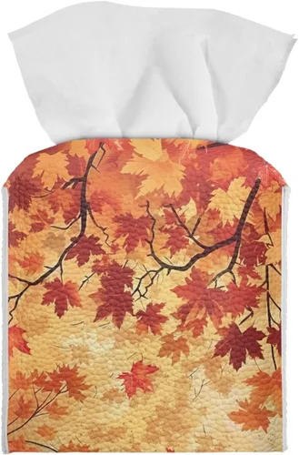 Vista 14 de 250th Anniversary Square Tissue Box Cover Pu Leather Tissue Holder Facial Paper Cover Waterproof Toilet Paper Holder for Bathroom Bedroom Modern