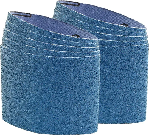 Vista 3 de CS Unitec 42040 Funda para cinturón de molienda de circonio PTX. Herramienta para amoladora de metal de grano 40, 3.5 pulgadas de diámetro x 4