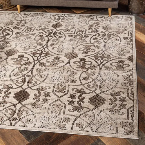 Vista 10 de Unique Loom Rushmore Collection - Alfombra de área Washington (2 pies x 5 pies 1 pulgada, beige oscuro/beige)