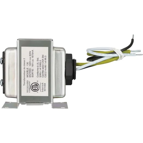 Vista 3 de Transformador con cable de tuerca de bloqueo de 16 VAC/30 VA compatible con la mayoría de timbres de video inteligentes y cualquier timbre y botones