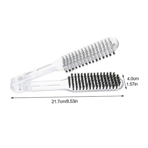 Vista 6 de Cepillo de pinza para alisar el cabello Pinza para el cabello Cepillo de doble cara alisador de doble cara cepillo alisador de pelo Peine