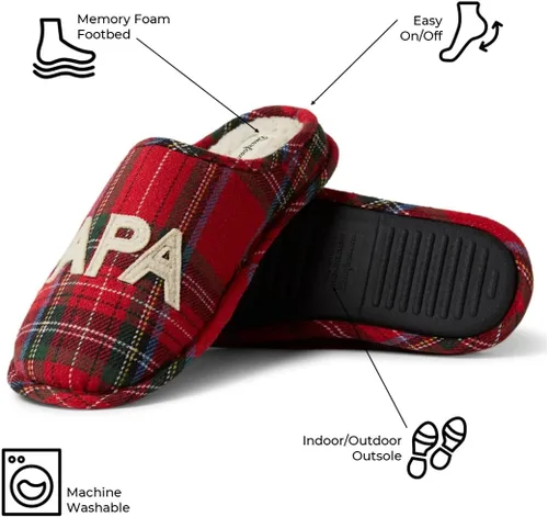 Vista 3 de Dearfoams Pantuflas Papa Bear para hombre