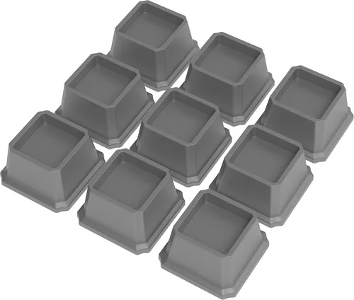 Vista 26 de Elevadores de Cama de 2 Pulgadas Resistentes Elevadores de Cama, Juego de 6 Eleva Hasta 2000 Libras Elevador de Muebles para Sofá y Mesa, Negro