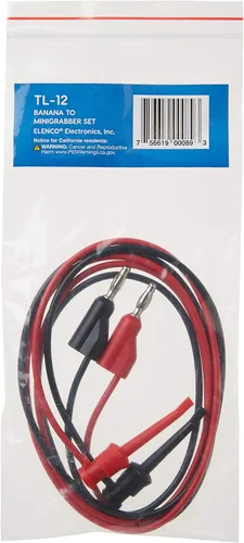 Vista 2 de Elenco TL-12 juego de cables con conector banana a punta Mingrabber