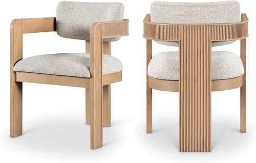 Vista 33 de Meridian Furniture Sacha - Juego de 2 sillas de comedor de terciopelo y Terciopelo coñac