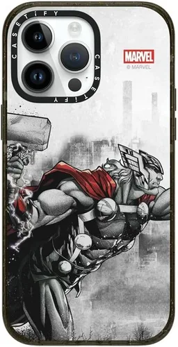 Vista 132 de CASETiFY Funda para iPhone Air, compatible con MagSafe Marvel VS CoLab Protección contra caídas de grado militar 4x de 8.2 pies Funda Capitán