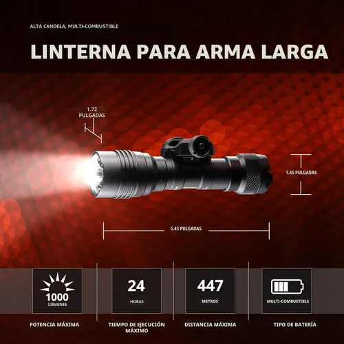 Vista 4 de Streamlight 88126 ProTac - Luz de pistola de montaje en riel HL-X Pro de 1,000 lúmenes