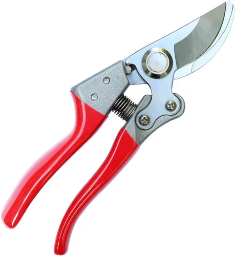 Vista 4 de Garden Shears - Tijeras de podar de mano profesionales, tijeras de podar de derivación resistentes (rojo)