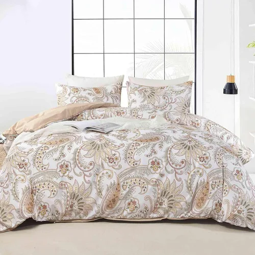 Vista 11 de NANKO - Juego de funda de edredón para cama de tamaño Queen, 3 piezas - 1000 - Funda de edredón de lujo de microfibra con cierre de zíper, amarre