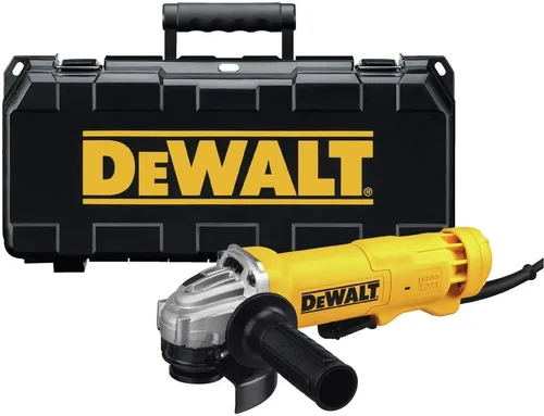 Vista 3 de DEWALT Amoladora angular, 4.5 pulgadas, 11 amperios, 11,000 RPM, interruptor de paleta sin bloqueo, sistema de expulsión de polvo, con cable