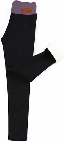 Vista 6 de Mallas con forro polar para mujer, cálidas, con forro de sherpa, talla grande, pantalones de nieve, pantalones térmicos para clima frío
