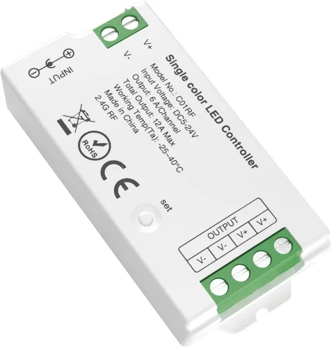 Vista 18 de CCT Dual RF blanco remoto RC02RFB, control de grupo de 4 zonas para 5050SMD COB CCT (+ CW WW) 3pin temperatura de color sintonizable DC5V DC12V