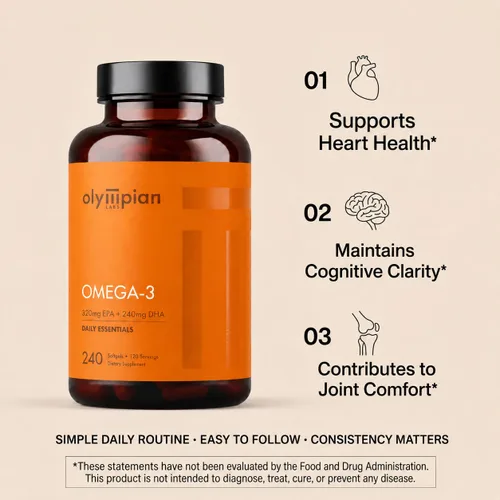 Vista 3 de Olympian Labs Omega 3 Aceite de pescado 1000 mg con EPA y DHA