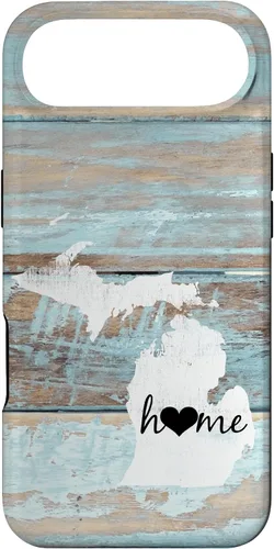 Vista 27 de Michigan Rustic Home Pride US State Distressed Look Case for iPhone 17