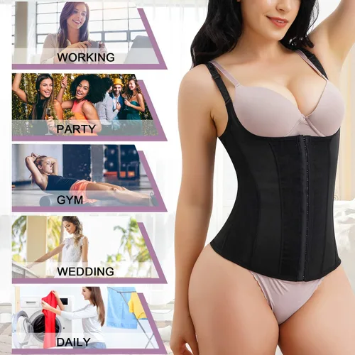 Vista 6 de YERKOAD Chaleco moldeador de cintura para mujer, con control de abdomen, faja de apoyo para la espalda