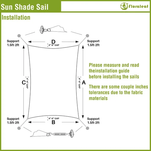 Vista 7 de Toldo de sol de 5 x 5 pies, toldo rectangular impermeable con protección UV para patio, césped, jardín, patio trasero, beige