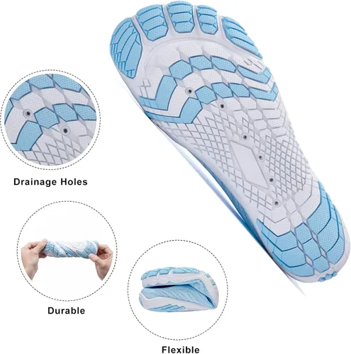 Vista 8 de HIITAVE - Zapatos de agua minimalistas para mujer, de secado rápido, para hacer natación, bucear, surfear, hacer deportes acuáticos, ir a