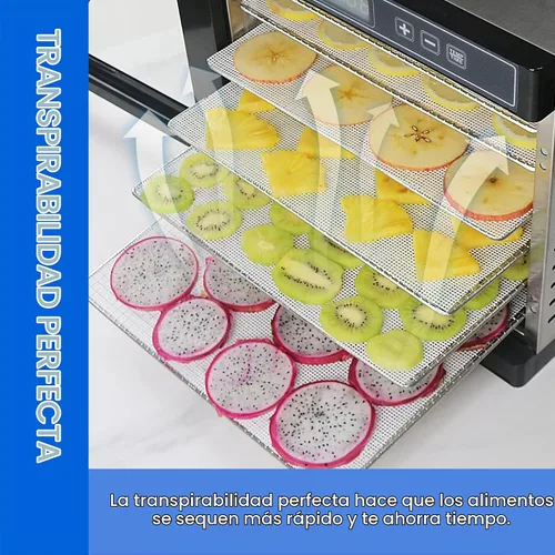 Vista 5 de GUCUJI - Juego de 5 hojas deshidratadoras de silicona antiadherentes de alta calidad para secadora de frutas