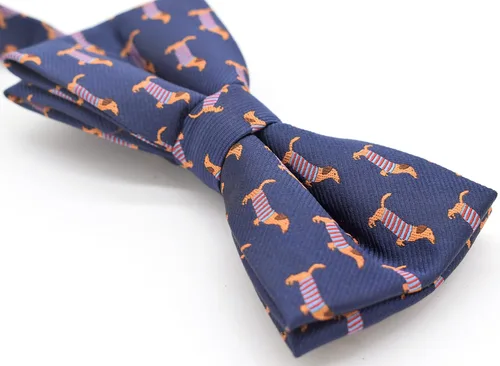 Vista 4 de Pajaritas para hombre hechas a mano preatadas con patrón divertido para hombres