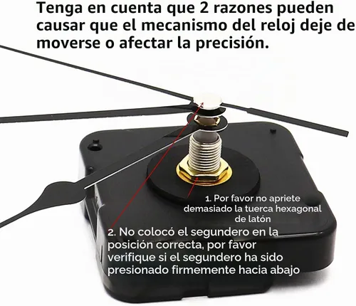 Vista 7 de TIKROUND Youngtown 12888 - Movimiento para reparación de reloj, eje de 19mm (3/4 pulgada) de longitud, rosca de 11mm (7/16 pulgada) de longitud.