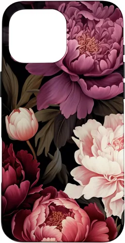 Vista 19 de Carcasa para iPhone 17 con diseño floral de peonía rosa magenta y rubor