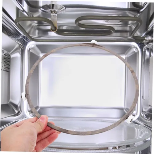 Vista 6 de Soporte para plato giratorio de microondas, rodillos de placa giratoria de vidrio, compatible con la mayoría de microondas, soporte de plástico