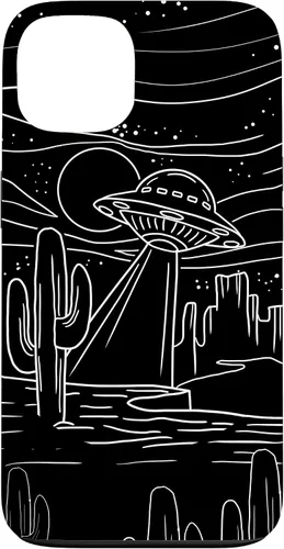Vista 7 de iPhone 16 UFO Desert Retro Alien Spaceship Area 51 ET Space Lover Gift Case