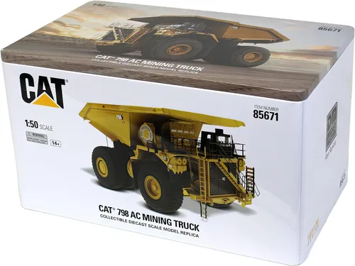 Vista 10 de Camión minero Caterpillar 798 AC 1:50 - Diecast Masters - 85671 - Serie High Line