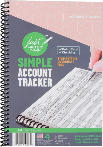 Vista 19 de The Superior Register Cuaderno para el registro de cheques y tarjetas de débito, sencillo cuaderno de control de cuentas y contabilidad financiera