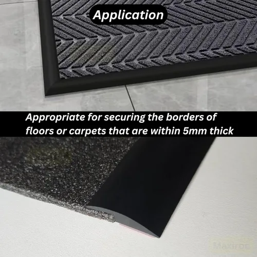 Vista 5 de Tira de Transición de Piso Autoadhesiva para Alfombra, Madera, Azulejo, Vinilo, Piso Laminado, Cubierta de Transición, Borde, Ribete, Espacio