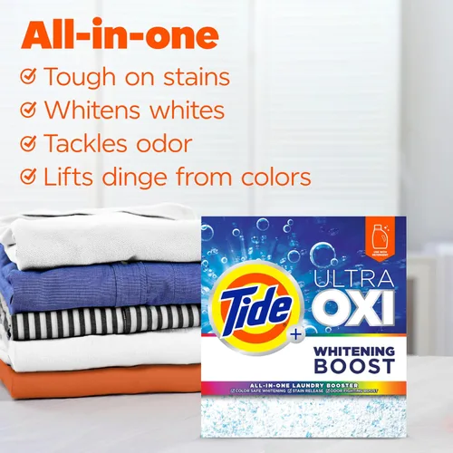 Vista 3 de Tide Ultra Oxi - Potenciador de blanqueamiento, 57 onzas, potenciador de lavandería todo en uno, blanqueamiento seguro, luchador de manchas y olores