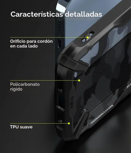Vista 7 de Ringke Funda para iPhone 13 Pro [Fusion-X Camo Negro]
