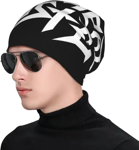 Vista 5 de Municipal Band Waste Soft Warm Hat Hombres Mujeres Skull Hat Knit Caps Negro, Negro