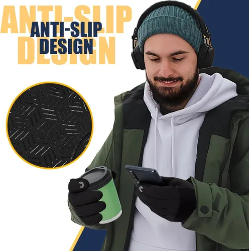 Vista 5 de Pixel Panda Guantes de invierno para hombres y mujeres, guantes cálidos para pantalla táctil para clima frío, delgados, resistentes al agua