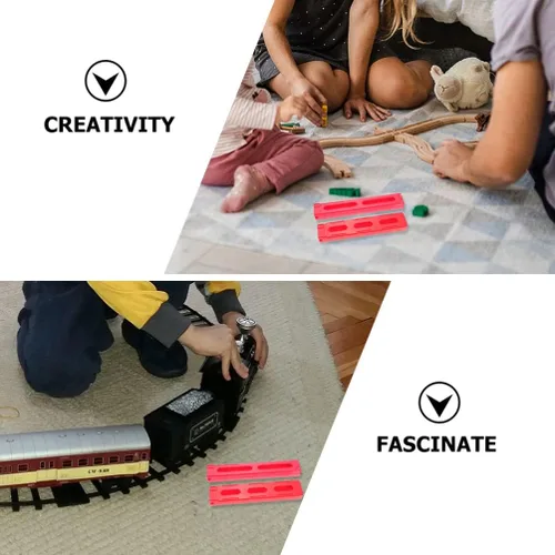 Vista 4 de Toyvian Juguetes para niños, accesorios de automóvil, 3 piezas, clips de dominó, accesorios para la mayoría de trenes de dominó, juego de tren
