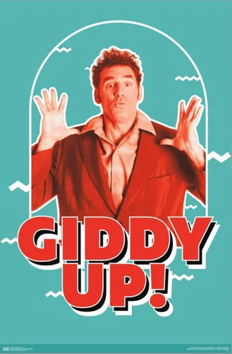 Vista 2 de Trends International Seinfeld - Póster de pared Giddy Up!, 14.72 x 22.37 pulgadas, lienzo estirado