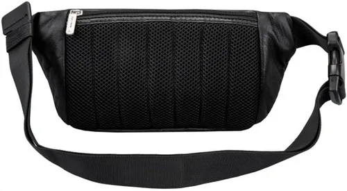 Vista 2 de Travelon Riñonera de cuero con bloqueo RFID - Negro