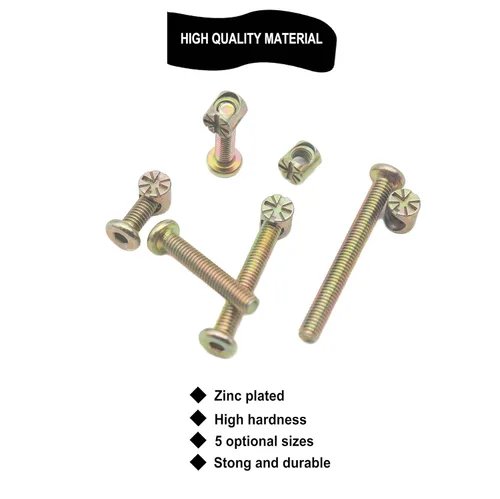 Vista 2 de cSeao - Kit de repuesto de accesorios para cuna M6, 50 unidades, tornillos de casquillo y tuercas de barril para literas, sillas de muebles