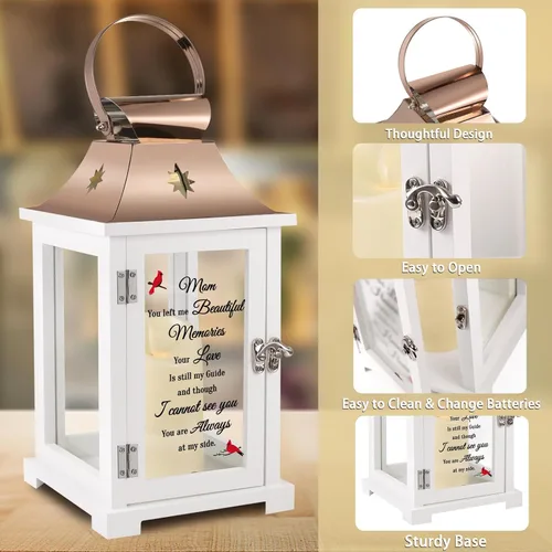 Vista 6 de liantudy Lámpara Conmemorativa Memorial, Regalos de Simpatía para la Pérdida de Mamá/Ser Querido, Regalos de Duelo, Lámpara en Memoria de Ser